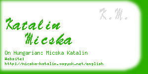 katalin micska business card